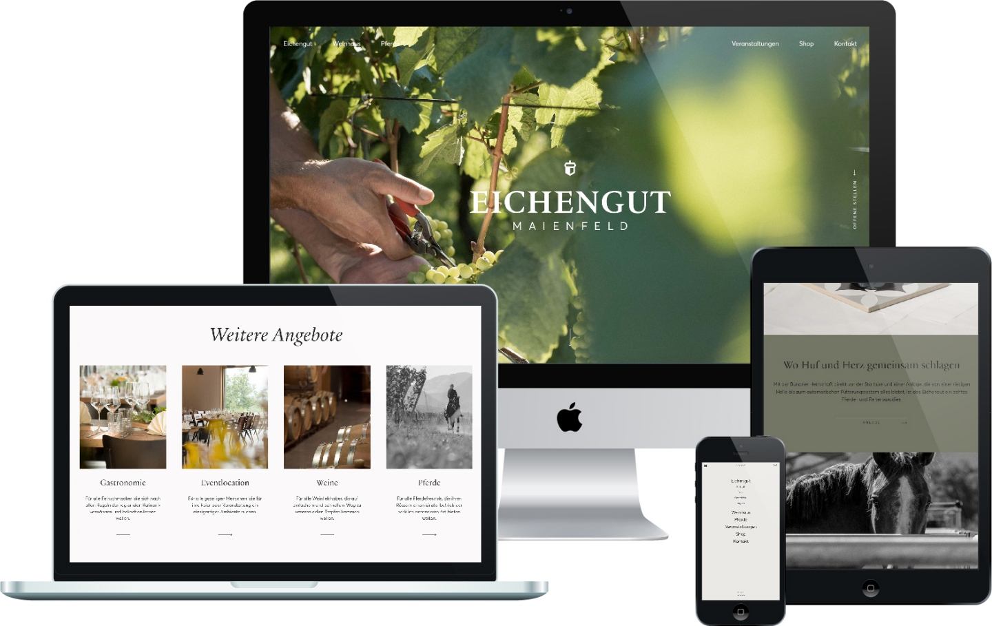 Eichengut Maienfeld AG - Responsive Website, CMS